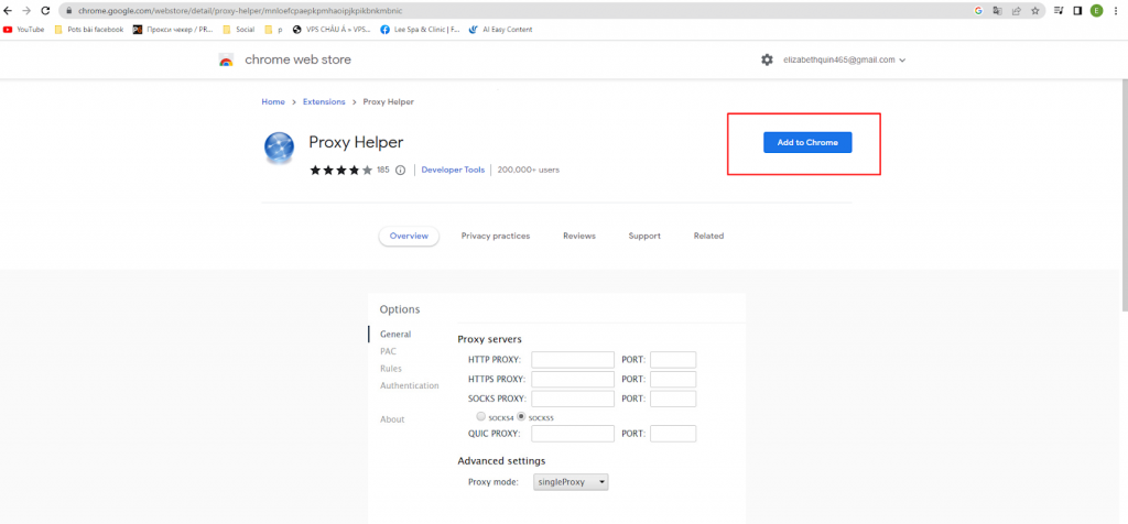 Tải Proxy helper để Fake Ip Trên Trình Duyệt Chrome Bằng Proxy helper