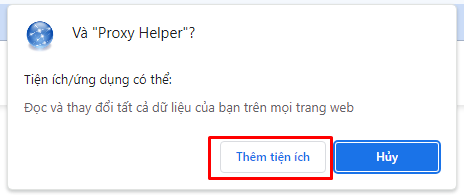 Thêm tiện ích Proxy Helper Fake fake IP proxy trên chrome