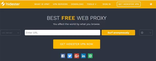 Hidester proxy miễn phí