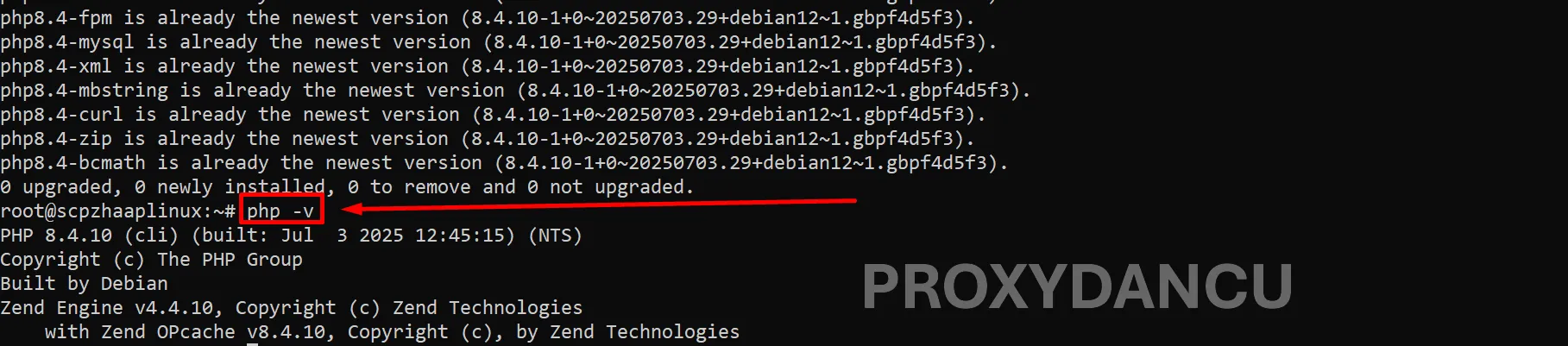 Kiểm tra phiên bản PHP